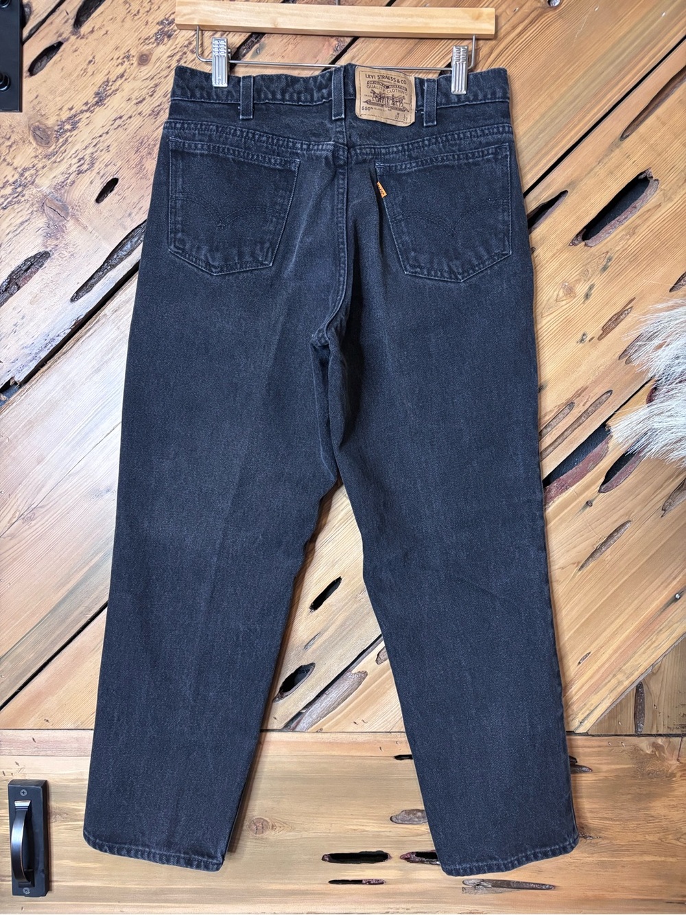 Vintage Levi's Orange Tab 505 black cotton jeans 32x27